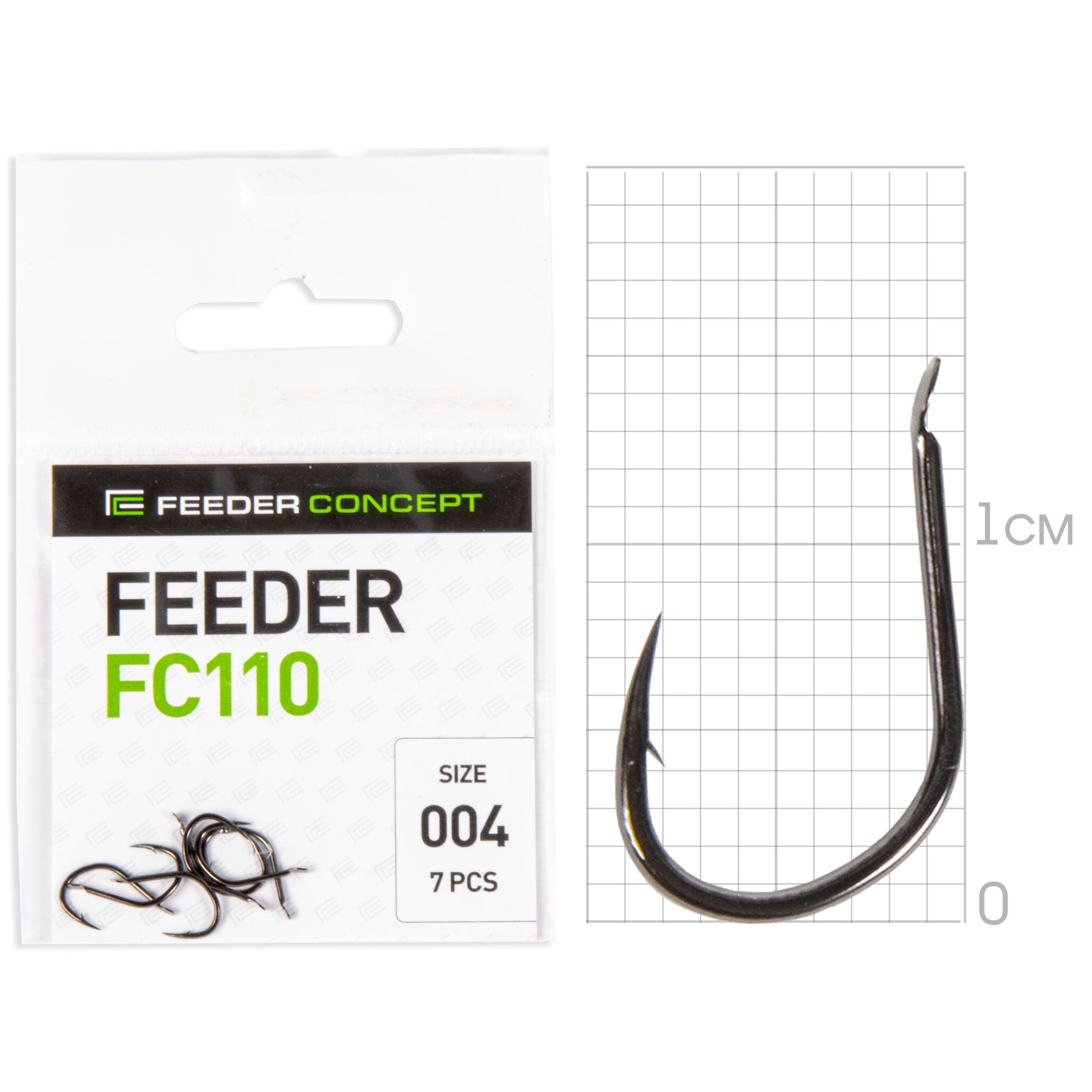 Крючок Одинарный Feeder Concept Feeder FC110 №4 7 шт    FC110-004 — крупный план
	                                    1