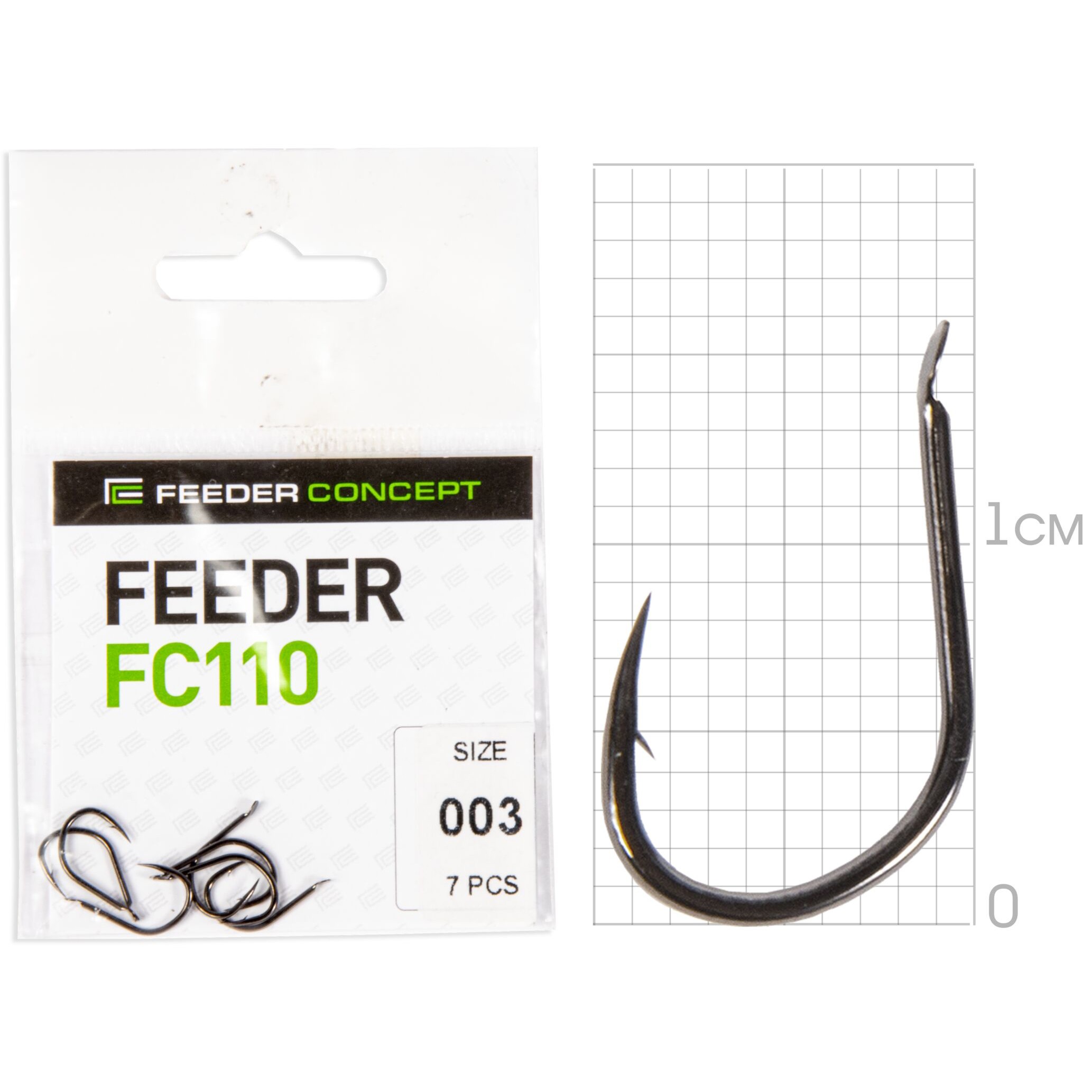 Крючок Одинарный Feeder Concept Feeder FC110 №3 7 шт    FC110-003 — крупный план
	                                    2