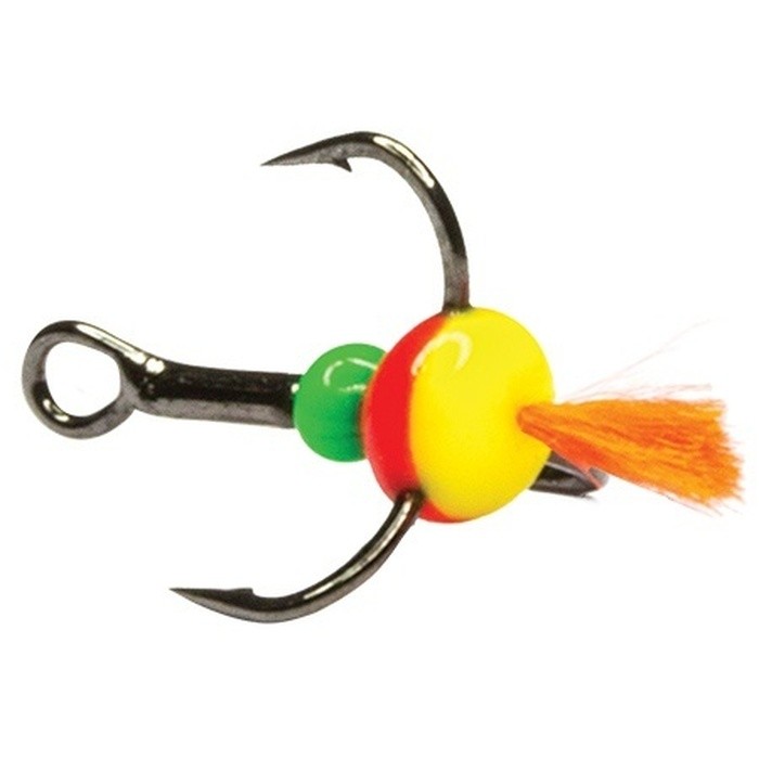 Крючок Тройной Ecopro Saikyo Тип А №6 9 шт  С красным хвостом  EP-TKA09-06 — крупный план
	                                    2