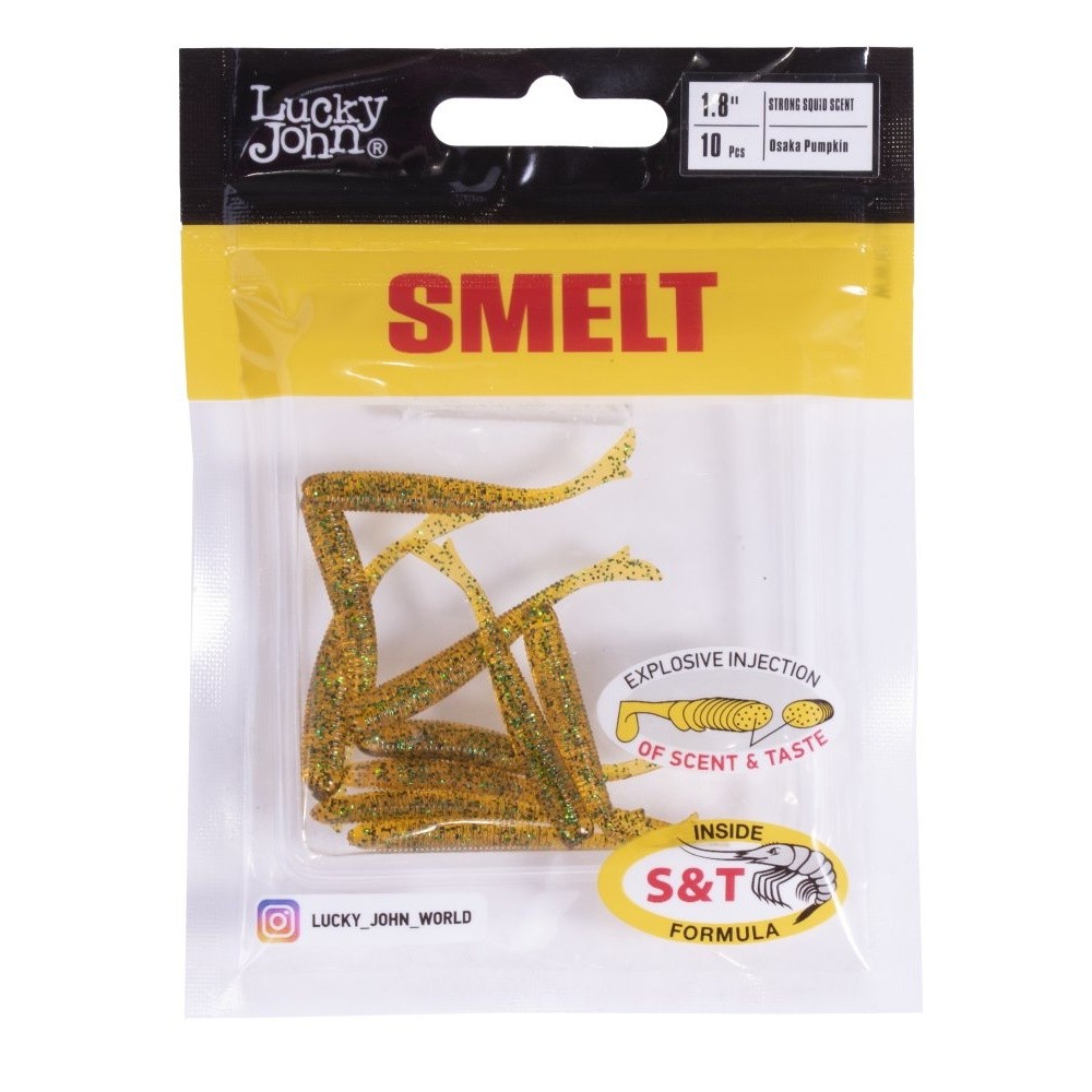 Силиконовая приманка Lucky John Smelt 1.8in 46 мм 10 шт PA19 Pro Series  140226-PA19 — крупный план
	                                    2