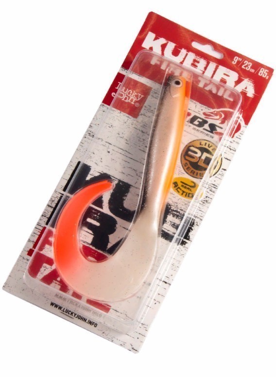 Силиконовая приманка Lucky John Kubira Fire Tail 9.0in 230 мм 1 шт PG18 3D BBS Series  140437-PG18 — крупный план
	                                    2