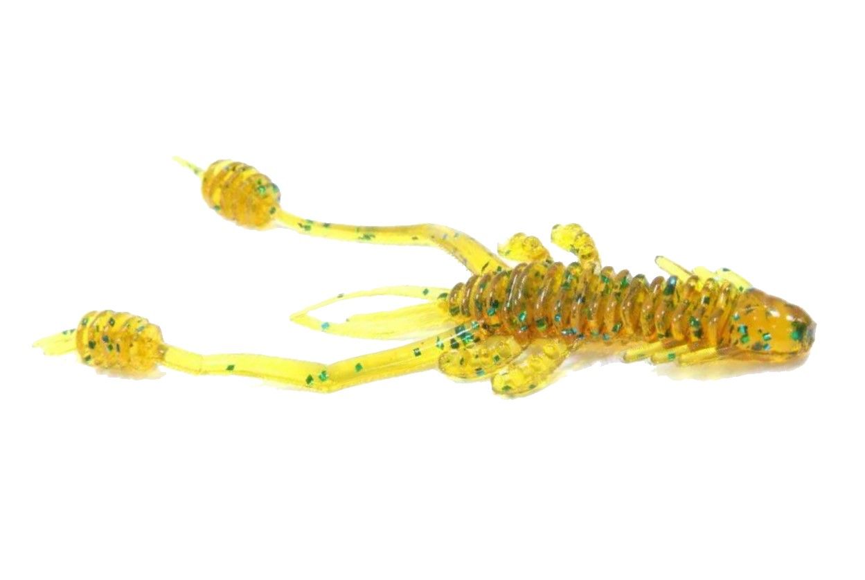Силиконовая приманка Reins Ring Shrimp 3 76 мм 12 шт 565-Motor Oil Green   RS3-565 — характеристики,
	                                    особенности конструкции