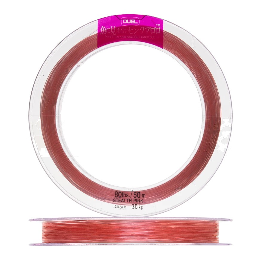 Флюорокарбон Duel Pink Fluorocarbon Fish Cannot See  50 м 0,81 мм    H4384-SP — характеристики,  особенности конструкции