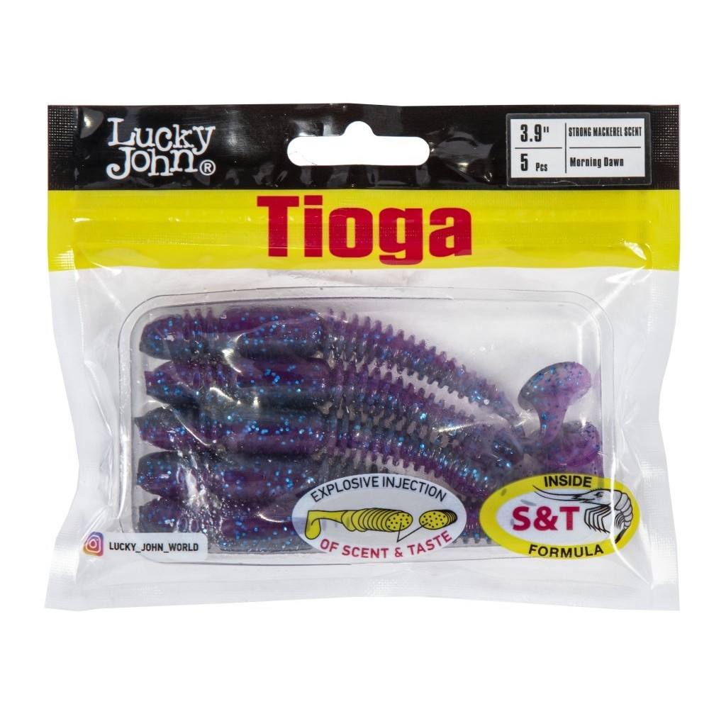 Силиконовая приманка Lucky John Tioga 3.9in 100 мм 5 шт T91 Pro Series  140104-T91 — крупный план
	                                    2
