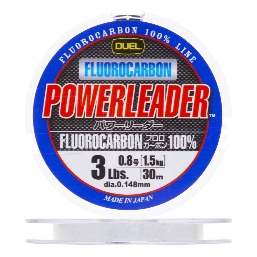 Флюорокарбон Duel Hardcore Powerleader FC Fluorocarbon 100% 30 м 0,148 мм    H3439 — характеристики,  особенности конструкции