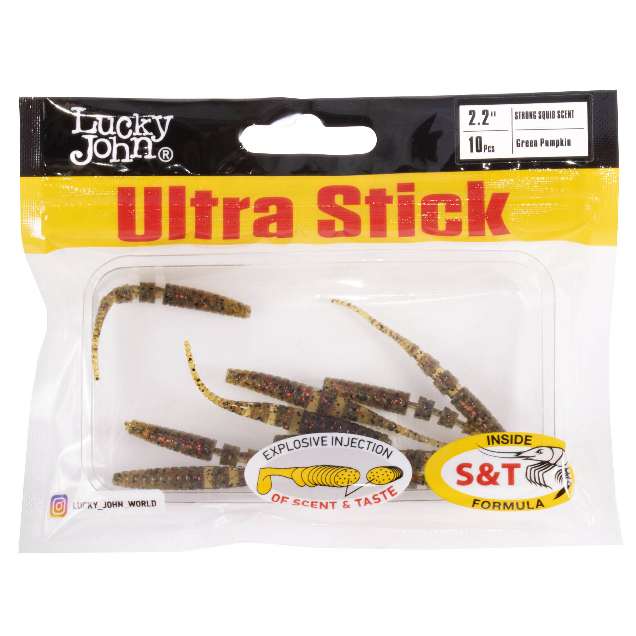 Силиконовая приманка Lucky John Ultra Stick 2,2in 56 мм 10 шт PA03 Pro Series  140200-PA03 — крупный план
	                                    2