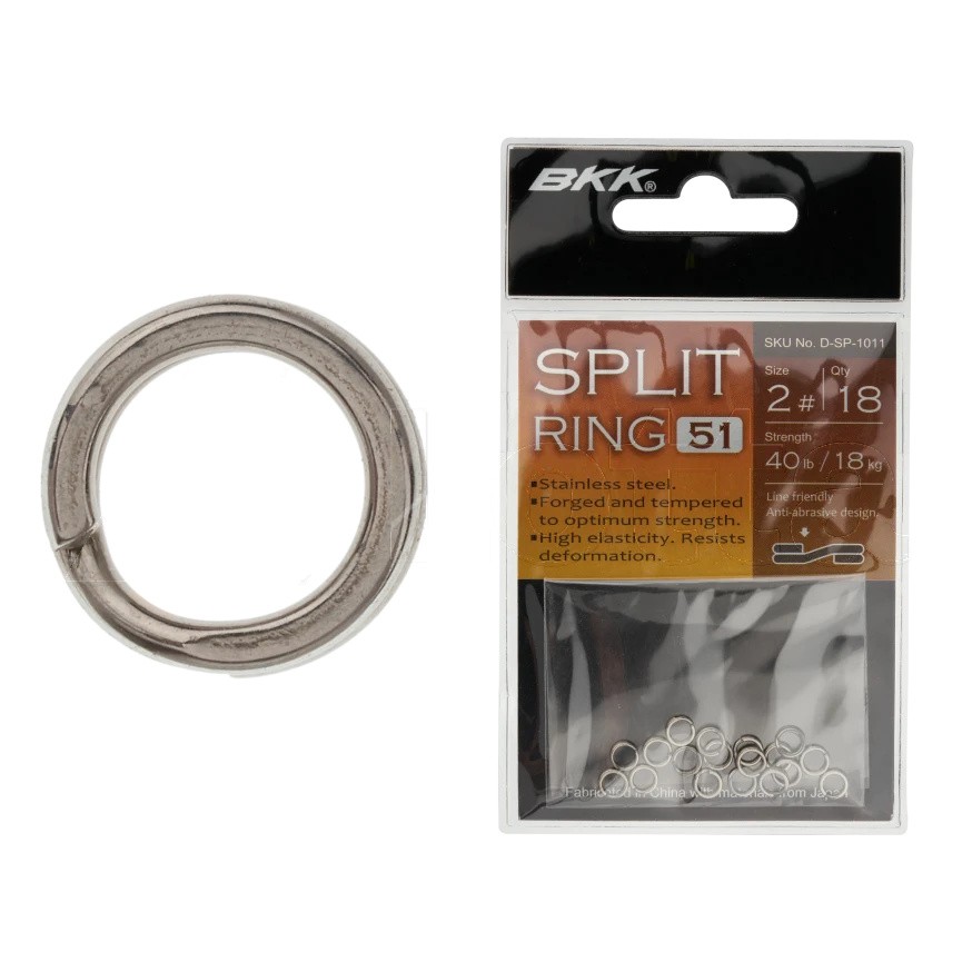 Кольцо Заводное BKK Split Ring-51  №2 18 кг 18 шт    D-SP-1011 — крупный план
	                                    1
