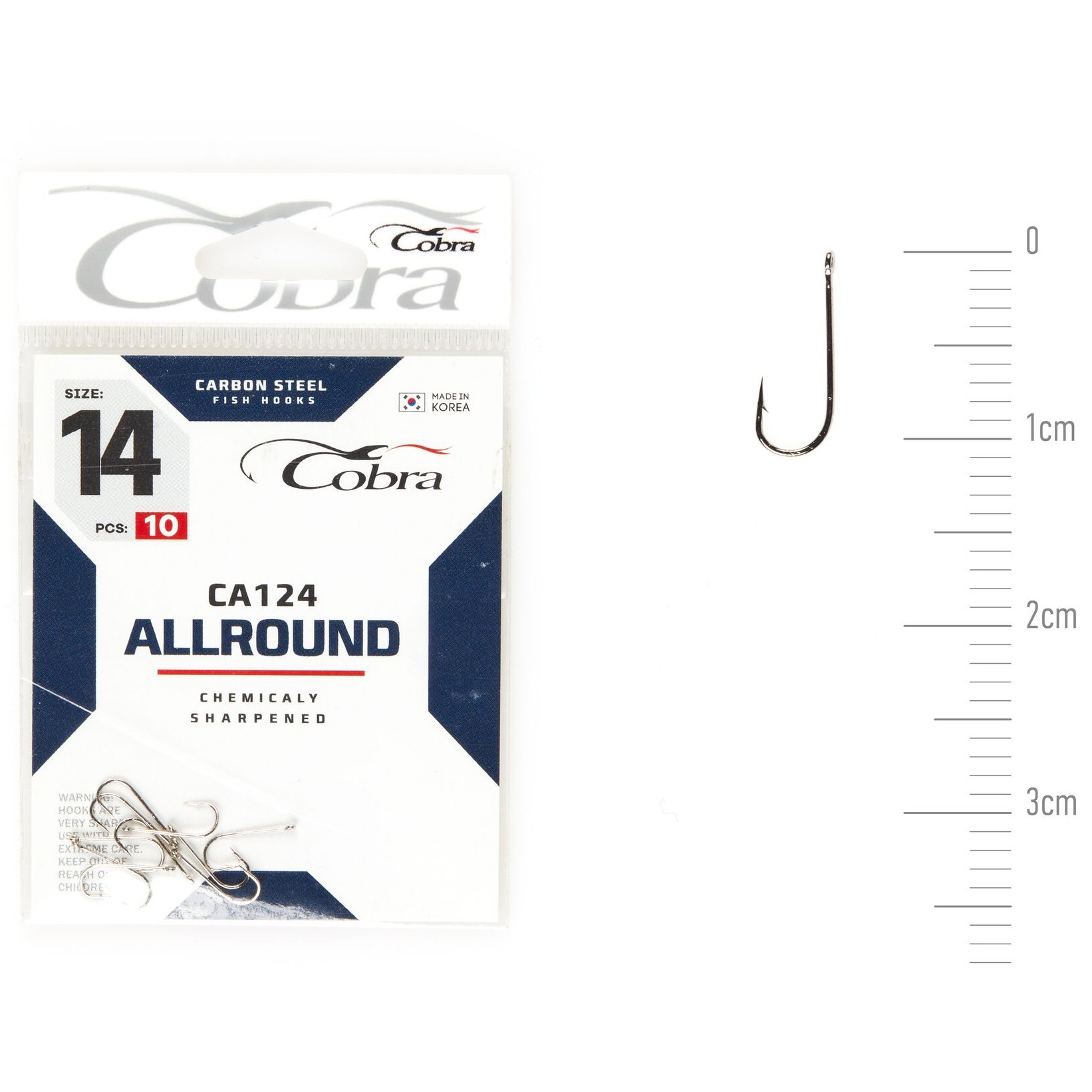 Крючок Одинарный Cobra Allround Round CA124 №14 10 шт    CA124-014 — характеристики,
	                                    особенности конструкции