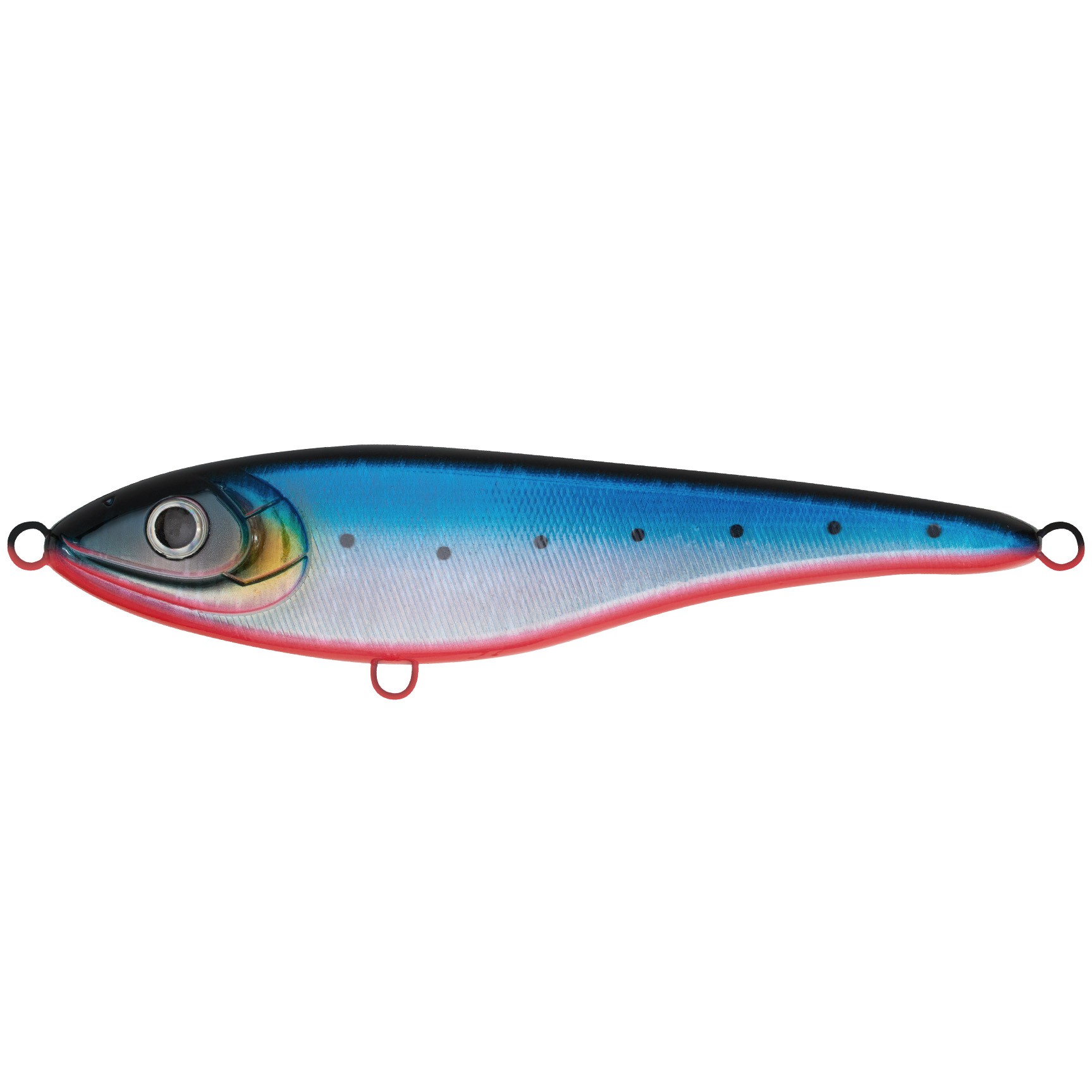 Воблер Strike Pro Big Bandit Suspending A234-SBO-LU Blue Back Silver OB Fluo 90 гр   EG-078SP#A234-SBO — характеристики,
	                                    особенности конструкции