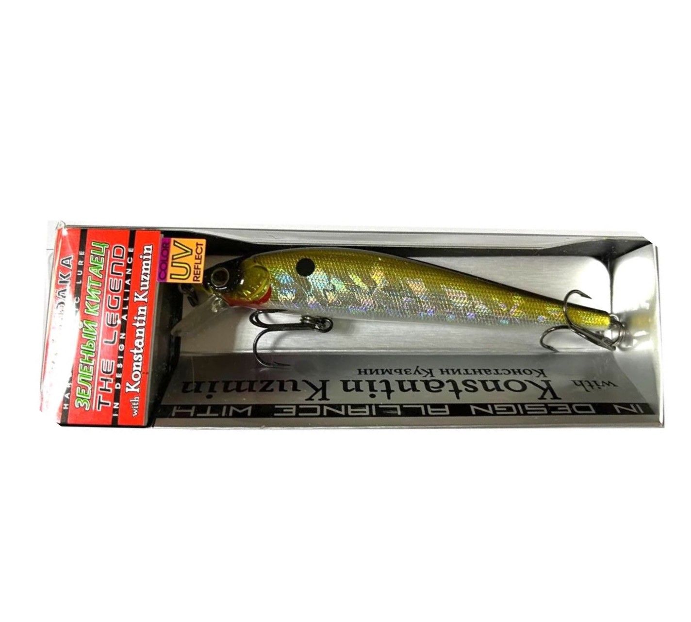 Воблер Kosadaka The Legend XS 118F GTR 19 гр Зеленый китаец  ZLNxS118F-GTR — крупный план
	                                    1