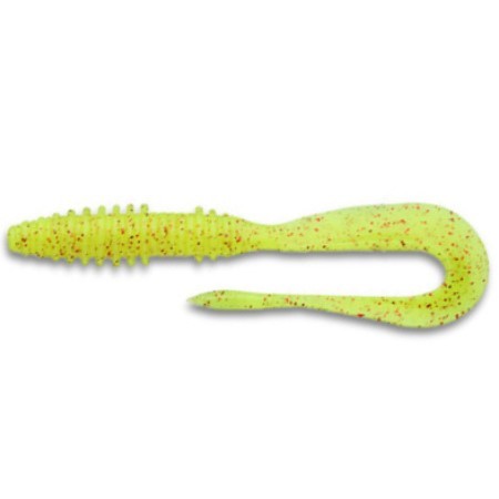 Силиконовая приманка Keitech Mad Wag Mini 3.5 84 мм 10 шт PAL #01 Chartreuse Red Flake — характеристики,
	                                    особенности конструкции