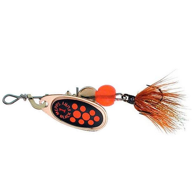 Вращающаяся Блесна Mepps Comet Black Fury Mouche №1 3,5 гр CU   cbf-1-c — характеристики,
	                                    особенности конструкции