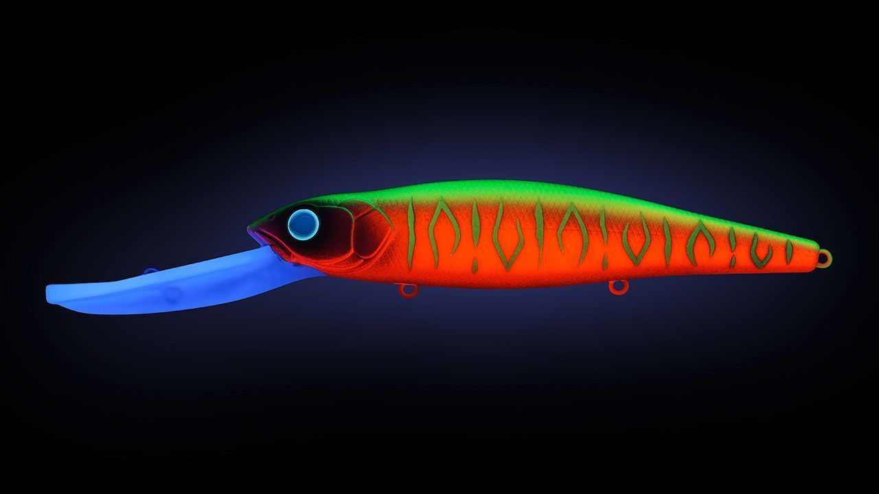 Воблер Strike Pro Deep Jer-O Minnow 130 A230S Watermelon Mat Tiger 31 гр   EG-054F#A230S — крупный план
	                                    1