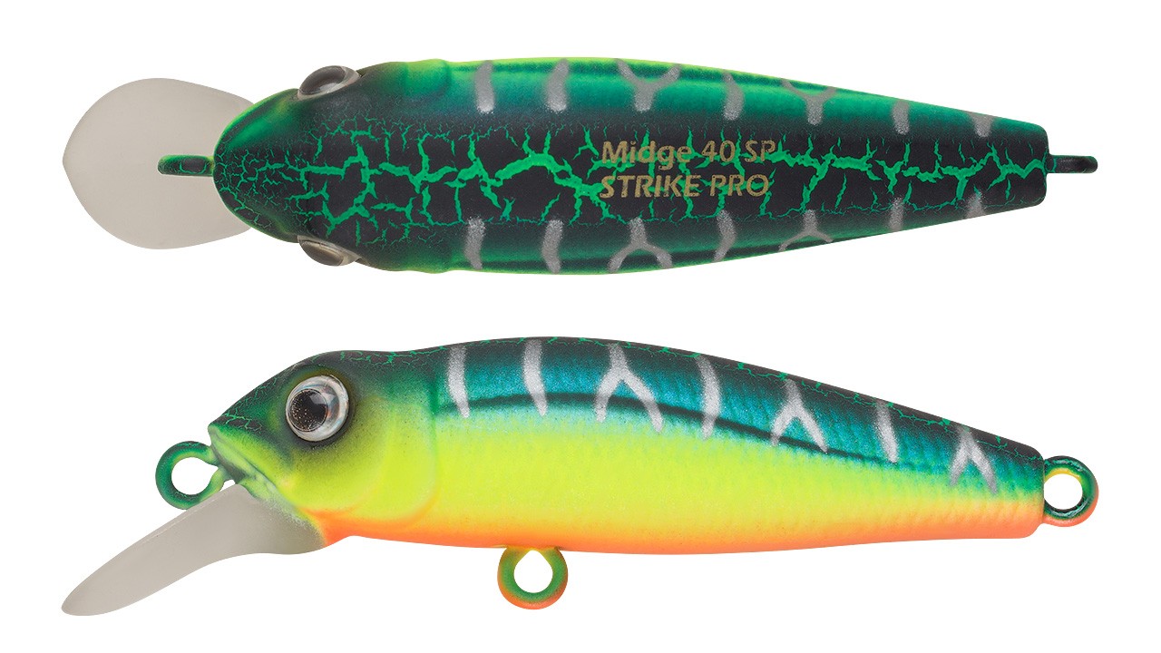 Воблер Strike Pro Midge 40 A223S-RP Pearl Mat Tiger 2 гр   EG-074SP#A223S-RP — крупный план
	                                    1