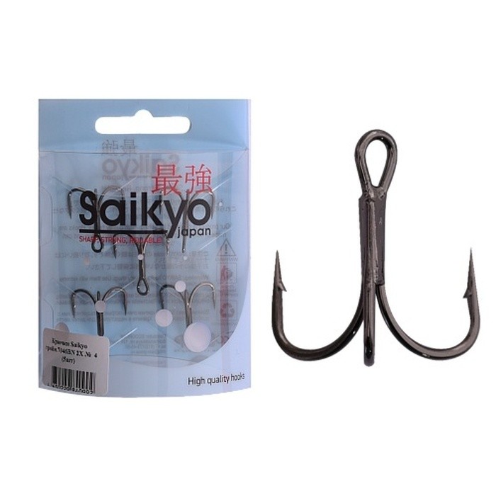 Крючок Тройной Saikyo 7046 2X №4 5 шт BN   SORCT7046-4BN5 — характеристики,  особенности конструкции