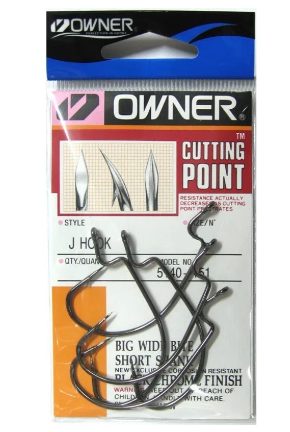 Крючок Офсетный Owner 5140 J-Hook №3/0 5 шт    5140-3/0 — крупный план
	                                    2