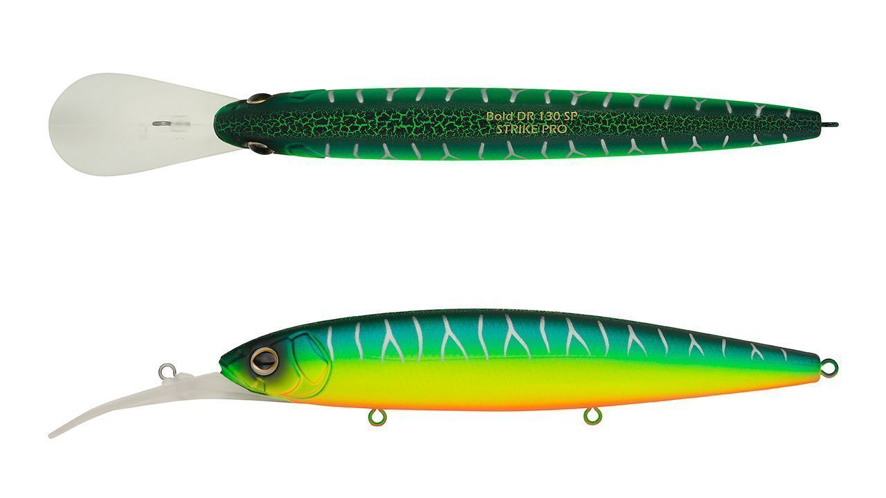 Воблер Strike Pro Bold Deep Diver 130SP A223S-RP Pearl Mat Tiger 24,5 гр   EG-191L#A223S-RP — крупный план
	                                    1