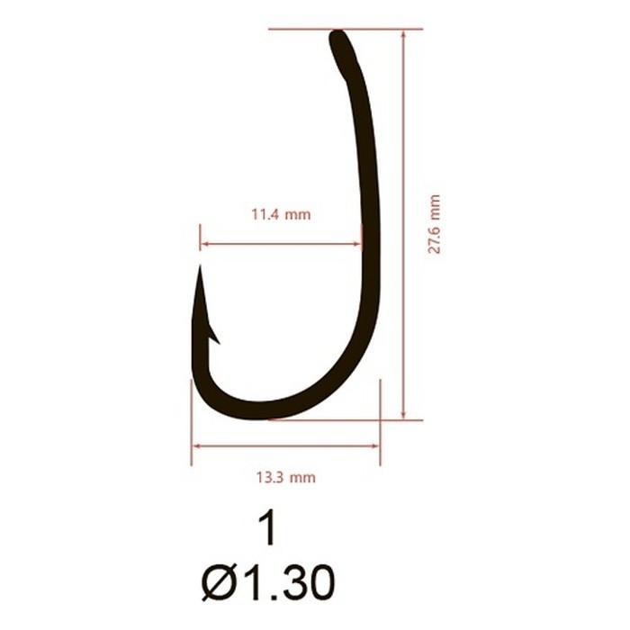 Крючок Одинарный Saikyo KH-10099 Special Carp №1 10 шт BN   KH-10099BN1-10 — крупный план
	                                    2
