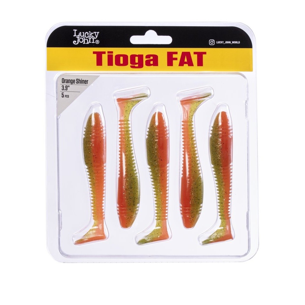 Силиконовая приманка Lucky John Tioga Fat 3.9in 100 мм 5 шт Z12 Pro Series  140146-Z12 — крупный план
	                                    2