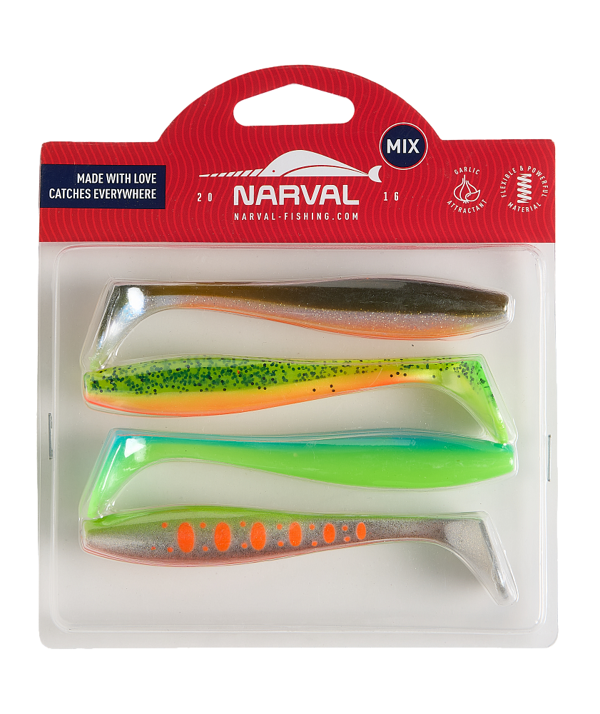 Силиконовая приманка Narval Choppy Tail 12 120 мм 4 шт M08   NVCT12M08 — характеристики,  особенности конструкции