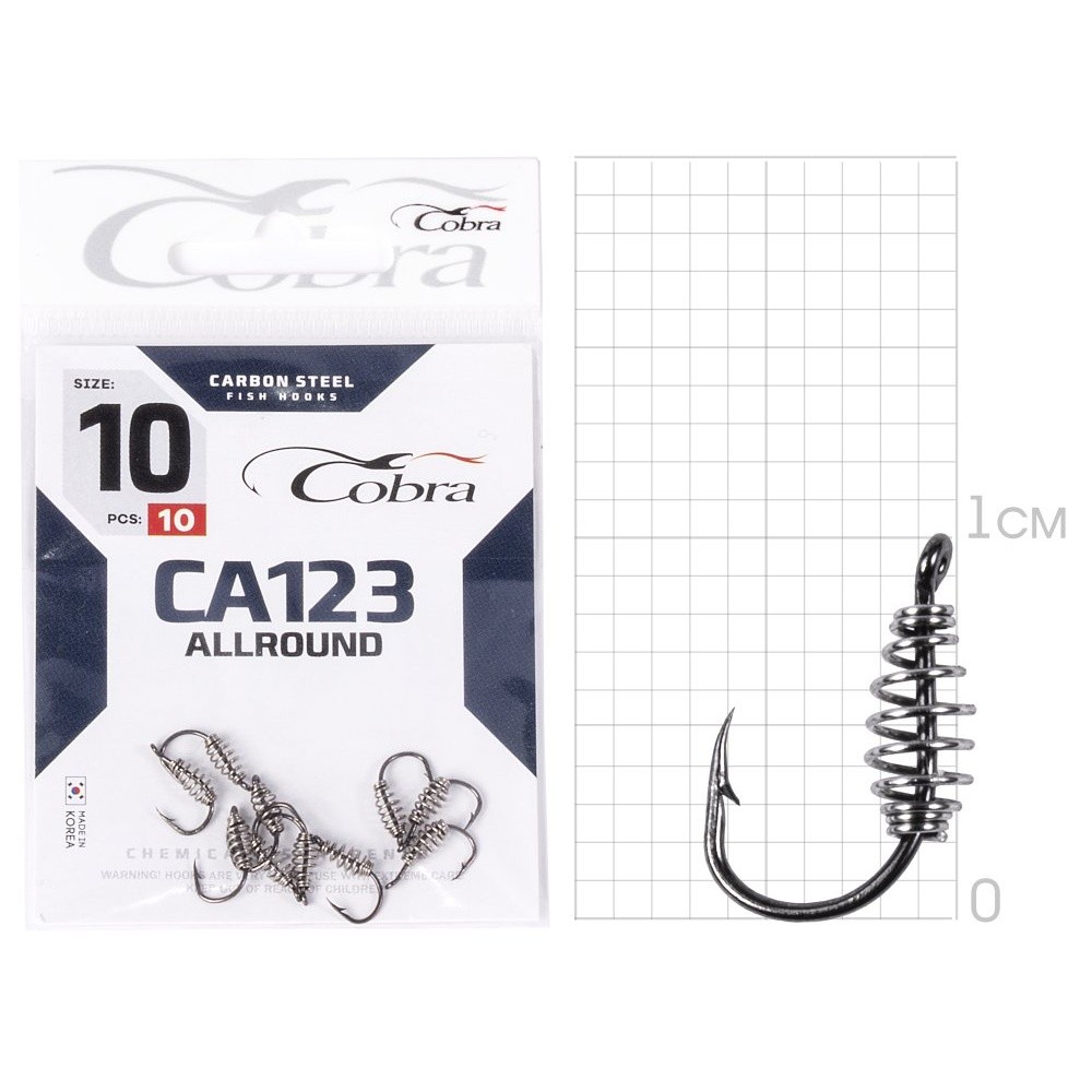 Крючок Одинарный Cobra Allround Pasteholder CA123 №10 10 шт    CA123-010 — характеристики,  особенности конструкции