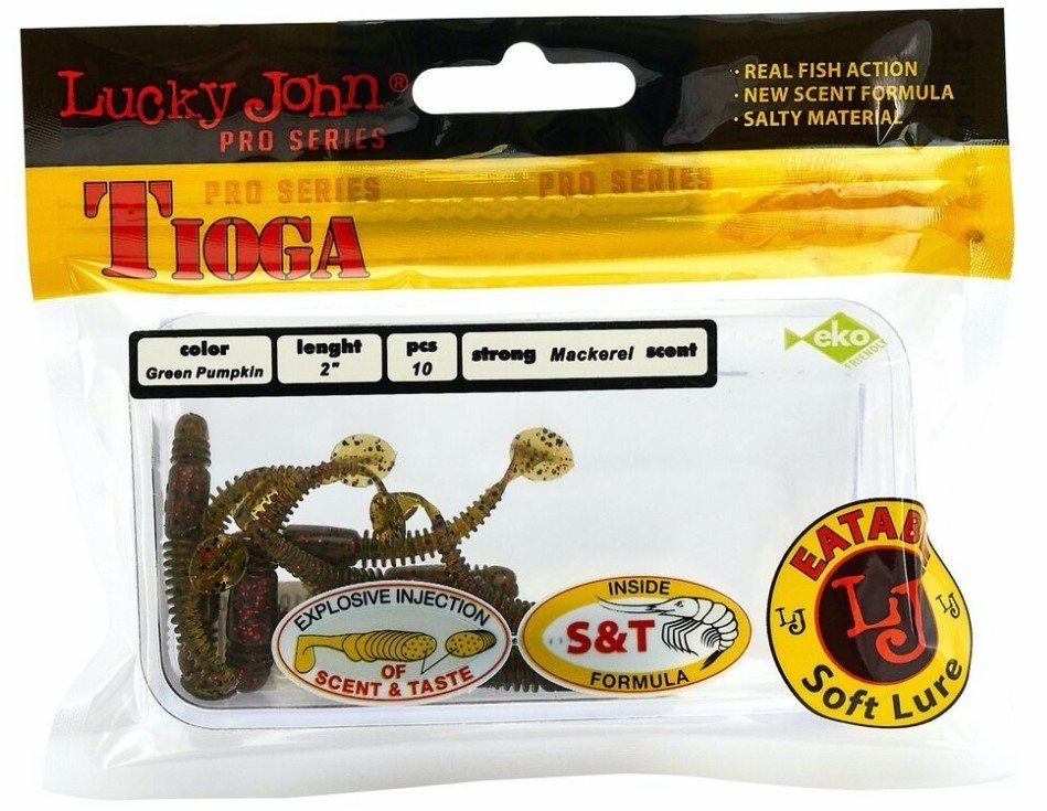 Силиконовая приманка Lucky John Tioga 2.0in 50 мм 10 шт PA03 Pro Series  140102-PA03 — крупный план
	                                    2