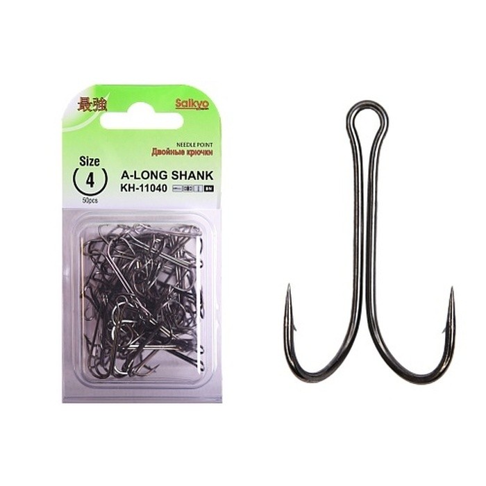 Крючок Двойной Saikyo KH-11040 Long Shank №4 50 шт BN   KH-11040-4-50 — характеристики,  особенности конструкции