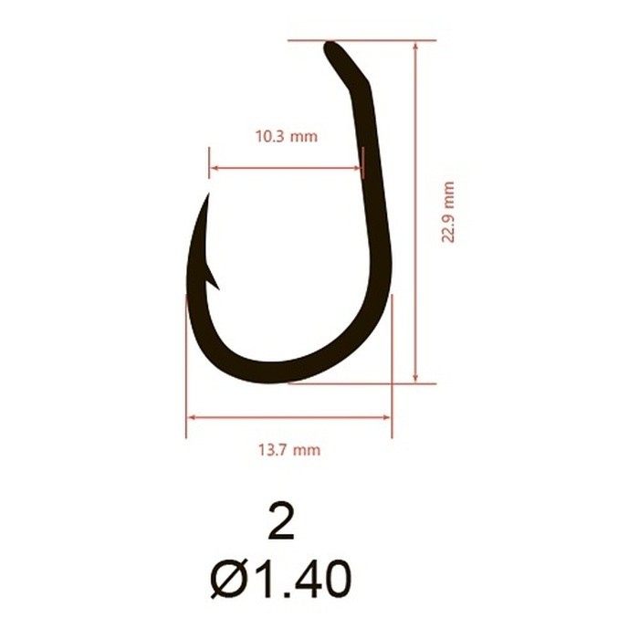 Крючок Одинарный Saikyo KH-10098 Clever Carp №2 10 шт OL   KH-10098OL2-10 — крупный план
	                                    1