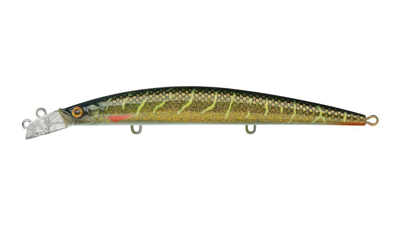 Воблер Strike Pro Top Water Minnow 130 JV012 Green Motoroil Pike UV 15 гр   JL-158F#JV012-UV — характеристики,
	                                    особенности конструкции