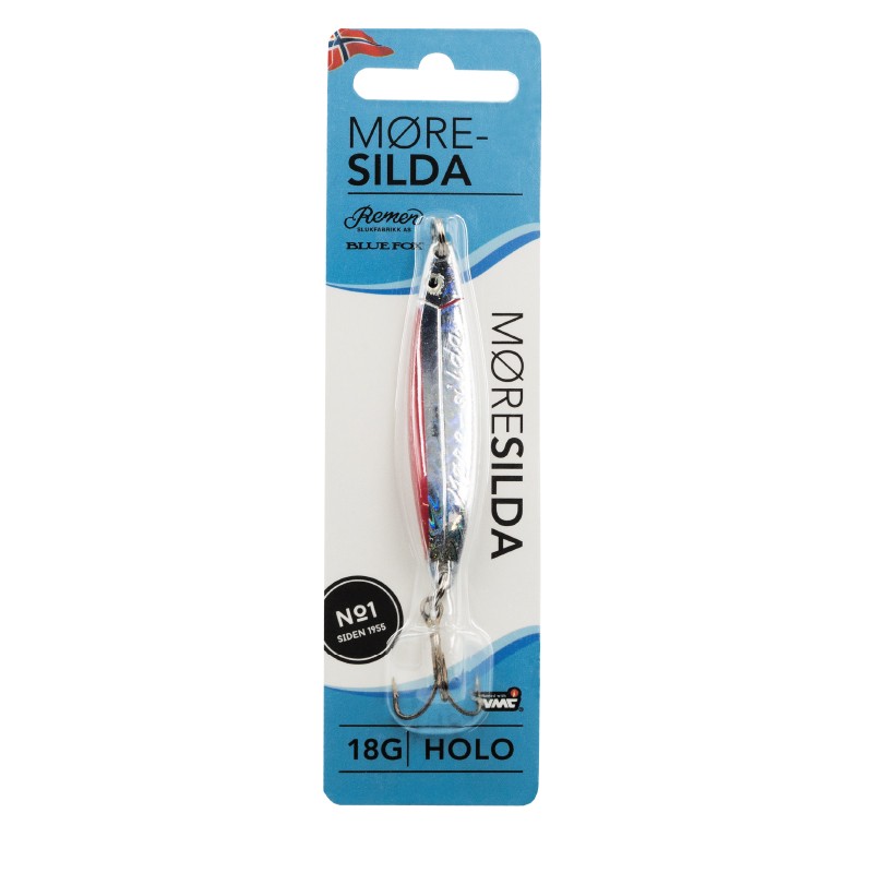 Колеблющаяся Блесна Blue Fox Moresilda Holographic 18 18 гр 75 мм 02 Silver Red   MSH18H-02 — крупный план
	                                    1