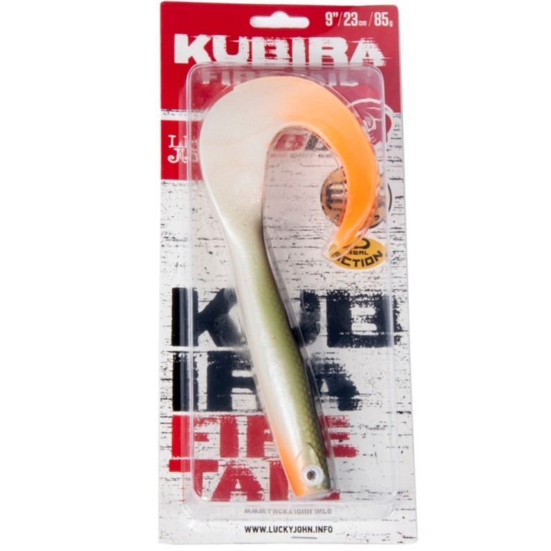 Силиконовая приманка Lucky John Kubira Fire Tail 9.0in 230 мм 1 шт PG43 3D BBS Series  140437-PG43 — крупный план
	                                    2