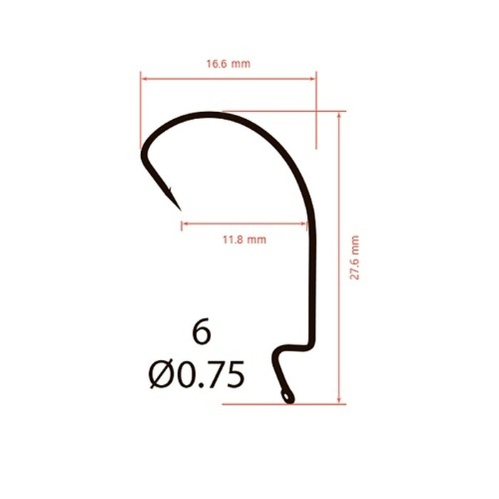 Крючок Офсетный Saikyo BS-3315 №6 10 шт BN   BS-3315BN6-10 — крупный план
	                                    2