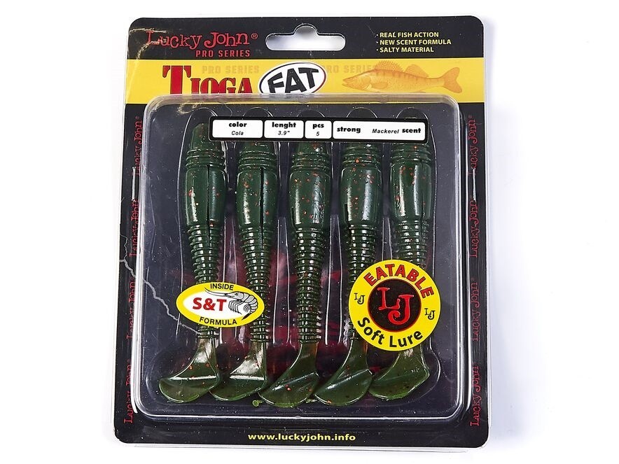 Силиконовая приманка Lucky John Tioga Fat 3.9in 100 мм 5 шт PA16 Pro Series  140146-PA16 — крупный план
	                                    1