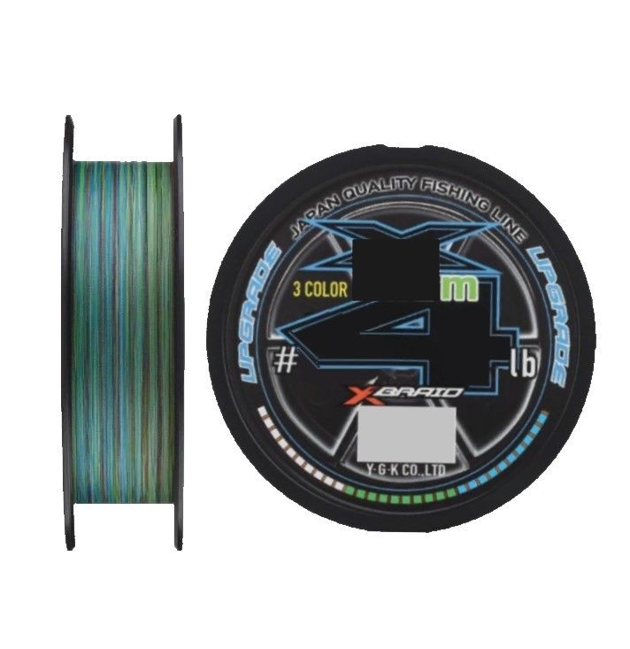 Плетеный шнур YGK X-Braid Upgrade X4 180 м  PE # 0,5 3 Color 0,117 мм — характеристики,
	                                    особенности конструкции