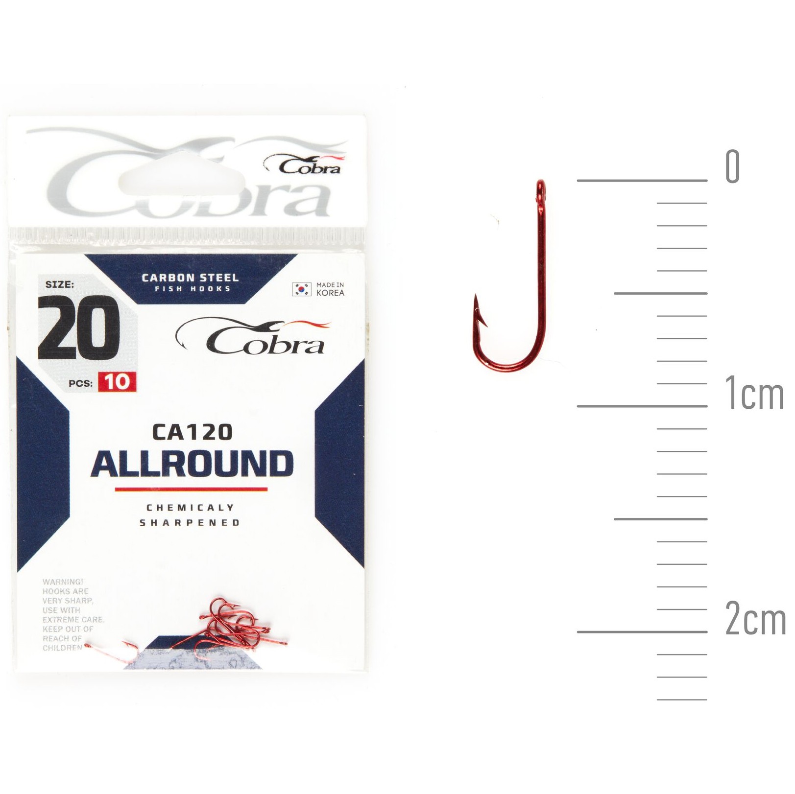 Крючок Одинарный Cobra Allround Mirage CA120 №20 10 шт    CA120-020 — крупный план
	                                    2