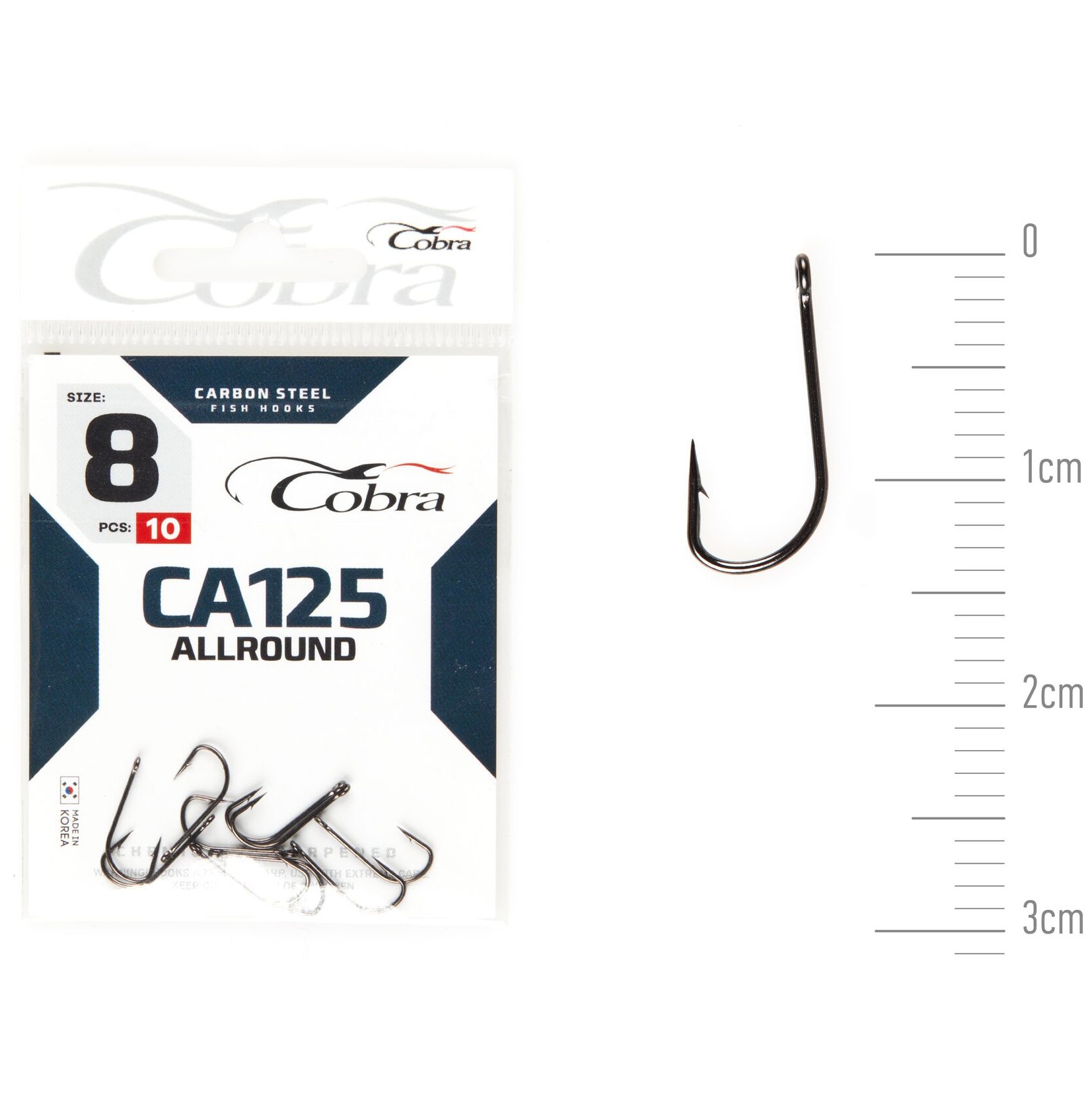 Крючок Одинарный Cobra Allround Struger CA125 №8 10 шт    CA125-008 — крупный план
	                                    1