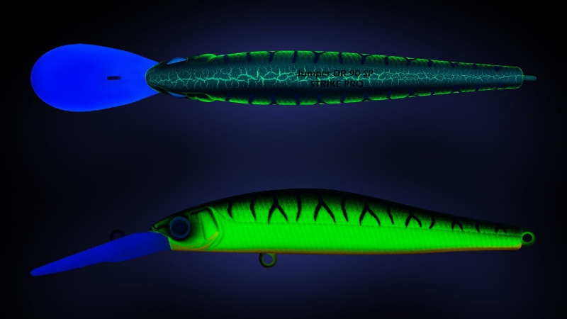 Воблер Strike Pro Jumper DR 90SP A223S-RP Pearl Mat Tiger 11 гр   EG-192BL-SP#A223S-RP — крупный план
	                                    2