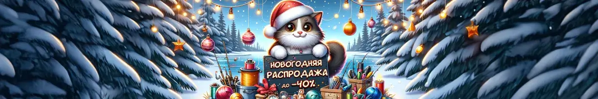 Новогодняя распродажа рыболовных товаров со скидками до -40%