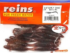 Силиконовая приманка Reins Curly Shad 3.5 90 мм 14 шт L08-Berry Mix   ST3.5-L08 — цена и наличие в каталоге