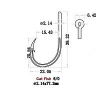 Крючок Одинарный Saikyo Cat Fish FT №6/0 10 шт BN   SORCFTBN6/0-10 — варианты, разновидности модели