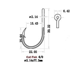 Крючок Одинарный Saikyo Cat Fish FT №6/0 10 шт BN   SORCFTBN6/0-10 — цена и наличие в каталоге