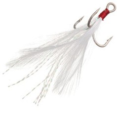 Крючок Тройной EverGreen Treble Magic Feather №4 2 шт  WH — цена и наличие в каталоге