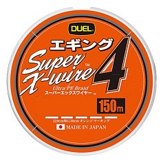 Плетеный шнур Duel PE Super X-Wire 4 Eging 200 м  PE # 0,4 White Orange Marking 0,11 мм   H4623-WOM — цена и наличие в каталоге