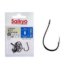 Крючок Одинарный Saikyo KH-10091 Chinu Bait Holder №6 10 шт BN   KH-10091BN6-10 — цена и наличие в каталоге