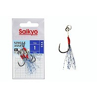 Крючок Ассист Saikyo SSA Single Assist №1 4 шт GLOW   SSA-1-4 — варианты, разновидности модели