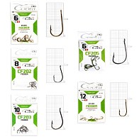 Крючок Одинарный Cobra Фидер №8 50 шт  Набор CF201 №12, CF201 №6, CF202 №8, CF203 №10, CF205 №6  COHK-M4FE1-SET — варианты, разновидности модели