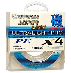 Плетеный шнур Kosadaka Super Line PE X4 Ultralight Pro 110 м  PE # 0,25 Clear 0,08 мм   BSLX4JP-110-CL-008 — цена и наличие в каталоге