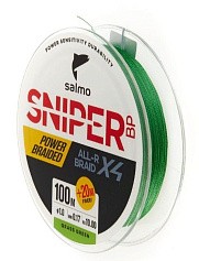 Плетеный шнур Salmo Sniper BP ALL R Braid x4 120 м  PE # 1 Grass Green 0,17 мм   4931-017 — цена и наличие в каталоге