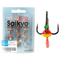 Крючок Тройной Ecopro Saikyo Тип А №10 10 шт  С красным хвостом  EP-TKA10-10 — варианты, разновидности модели