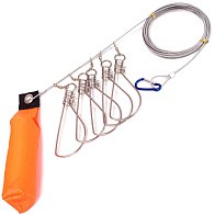 Кукан Kosadaka 5 Застежек  С алюминиевым карабином и плавающим буем Трос 5м  N-204 — варианты, разновидности модели